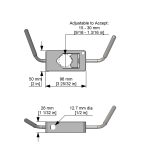 Fastening Clamp A120 Dimensions