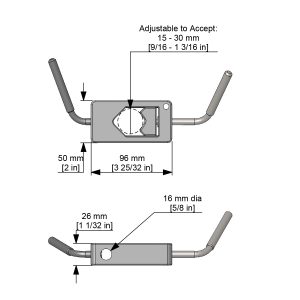 Fastening Clamp A122 Dimensions