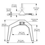 Compact Stand A210 Dimensions