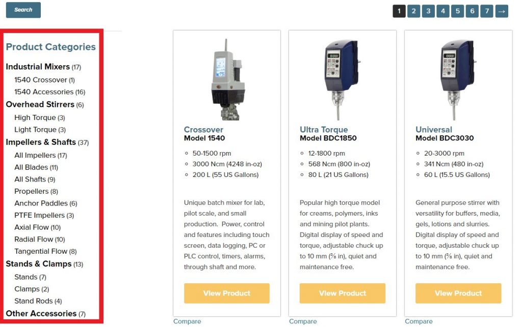 Go to Product Categories Product Categories List